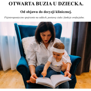 Otwarta buzia i dziecka